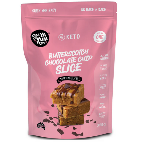 BUTTERSCOTCH CHOCOLATE CHIP SLICE 325g - NO BAKE OR BAKE (5 X Mug Mix VALUE PACK!)
