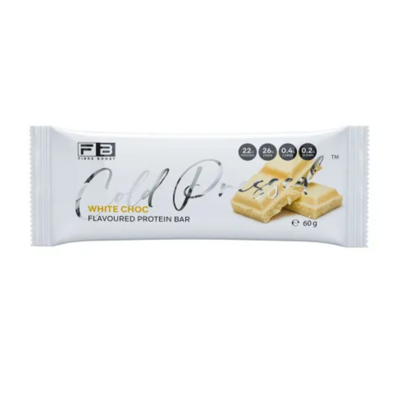 FIBRE BOOST White Chocolate Flavour 60g Cold Pressed Protein Bar -