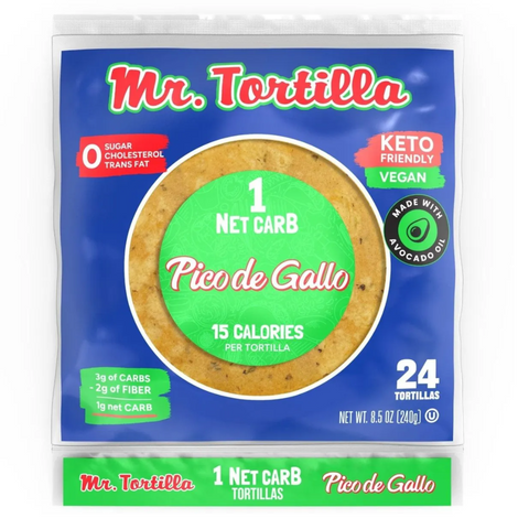 1 Net Carb, PICO DER GALLO 15 Calorie Tortillas - 24 Count