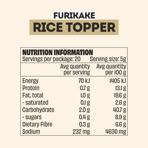 FURIKAKE RICE BOWL TOPPER