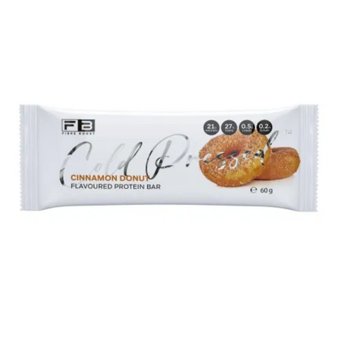 FIBRE BOOST Cinnamon Donut Flavour 60g Cold Pressed Protein Bar -