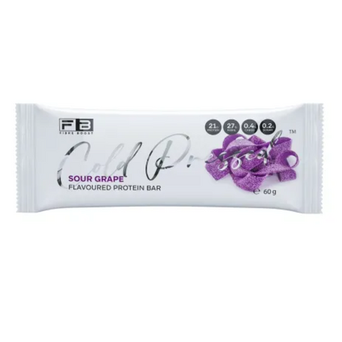 FIBRE BOOST Sour Grape Flavour 60g Cold Pressed Protein Bar -