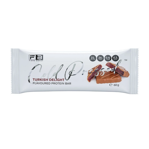 FIBRE BOOST Turkish Delight Flavour 60g Cold Pressed Protein Bar -