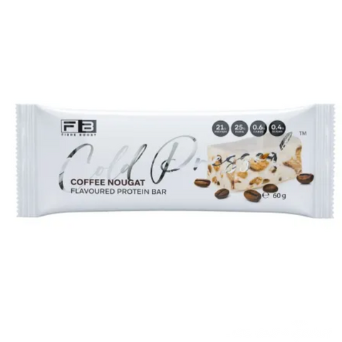 FIBRE BOOST Coffee Nougat 60g Cold Pressed Protein Bar -