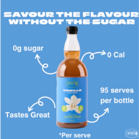 Hazelnut Flavoured Zero Sugar Coffee Syrup - 950mL