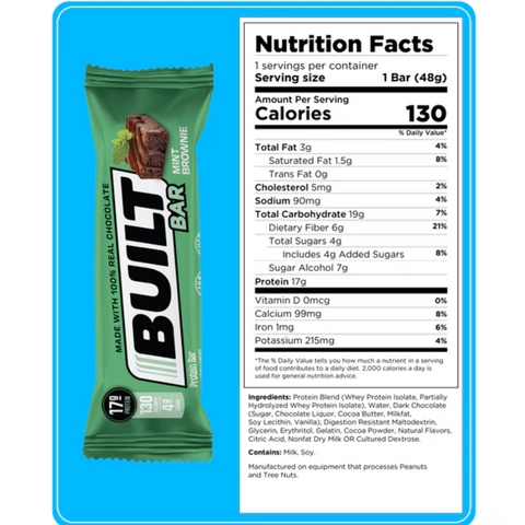 Built High Protein Bar - Mint Brownie x 1 bar