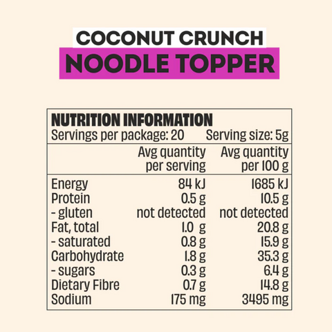 COCONUT CRUNCH NOODLE TOPPER