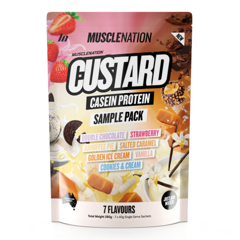 CUSTARD Casein Protein- 7 flavour sample pack