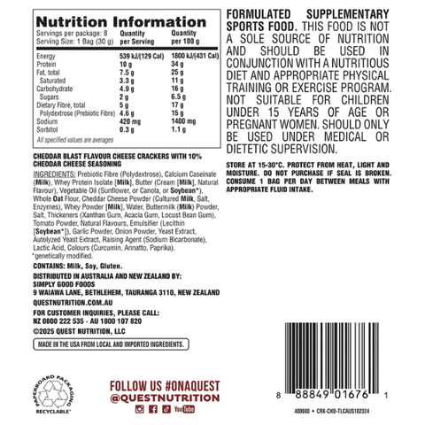 CHEESE CRACKERS Cheddar Blast  30g