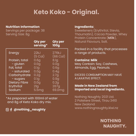 Keto Koko Low-Carb Hot Chocolate 300g