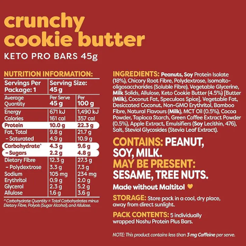 Protein+ Crunchy Cookie Butter Keto Pro Bars x1 Bar