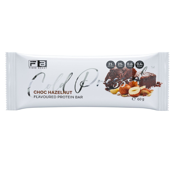 FIBRE BOOST Choc Hazelnut 60g Cold Pressed Protein Bar -