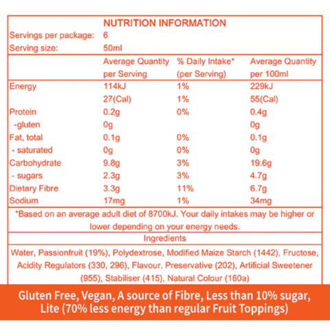 Passionfruit Topping 300g