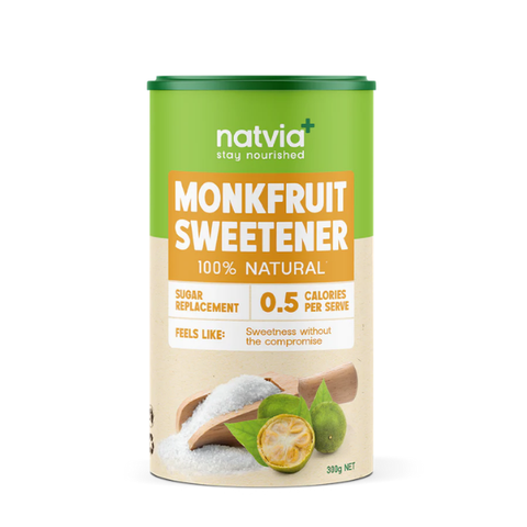 Natvia Sugar Substitute Monk Fruit White Sweetener 200g