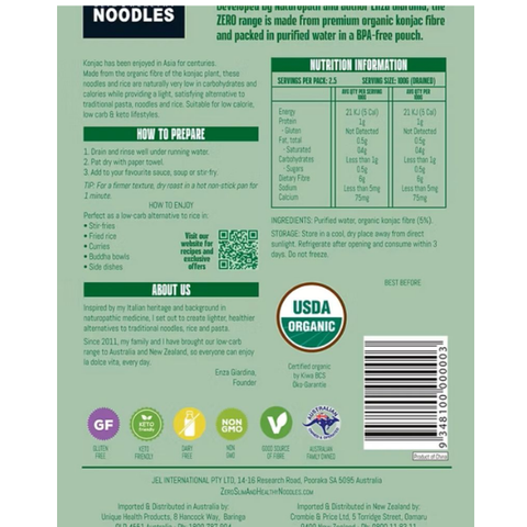 Zero Slim & Healthy Rice Organic Konjac Rice | 400g