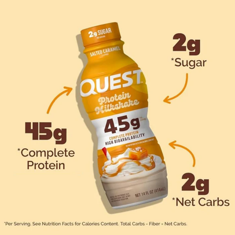 12 PACK BOX Salted Caramel Protein Shake, 45g Protein