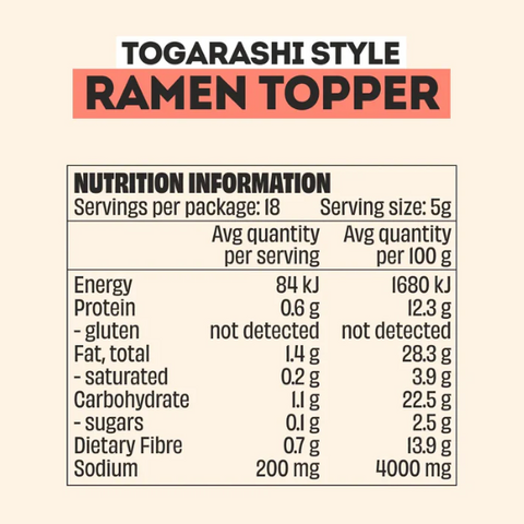 TOGARASHI RAMEN TOPPER SEASONING