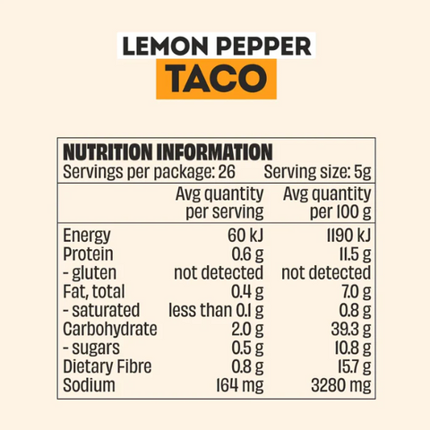 LEMON PEPPER TACO SEASONING