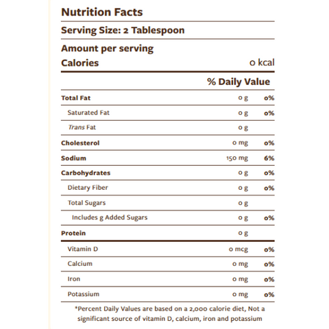 Zero Calorie Caramel Beverage Sauce