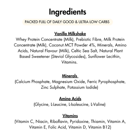 Keto Low Carb Meal Replacement Shake VANILLA