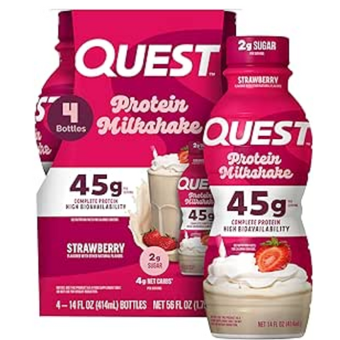 Strawberry Protein Shake, 45g Protein 4 Pack