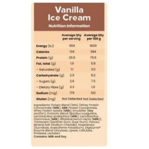 Whey Protein VANILLA ICE CREAM- 25 Serve