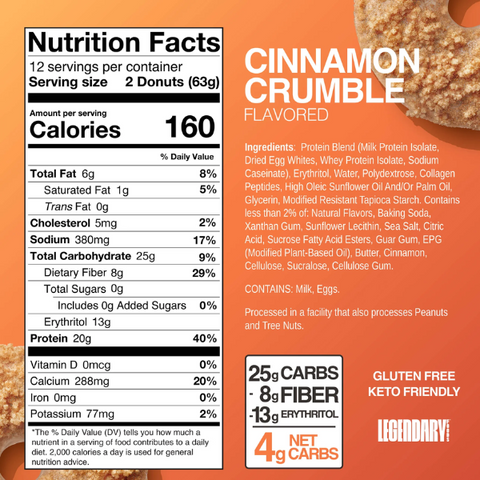 Cinnamon Crumble Protein Donuts (2 Pack)