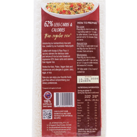 Zero - Low Carb Rice 1kg