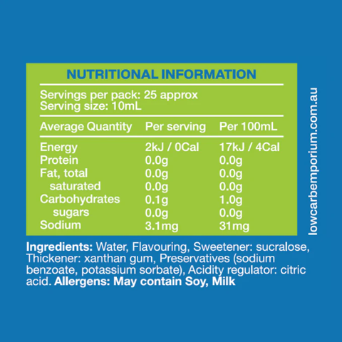 Pistachio Flavoured Zero Sugar Syrup - 250mL