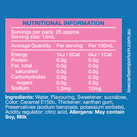Caramel Zero Sugar Syrup - 250mL