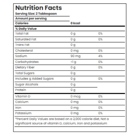 Zero Calorie French Vanilla Beverage Sauce