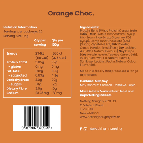Orange Choc Whey Protein Bites 300g