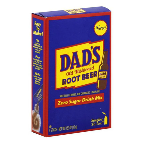 Dad's Root Beer Zero Sugar Singles-to-Go 6 sticks