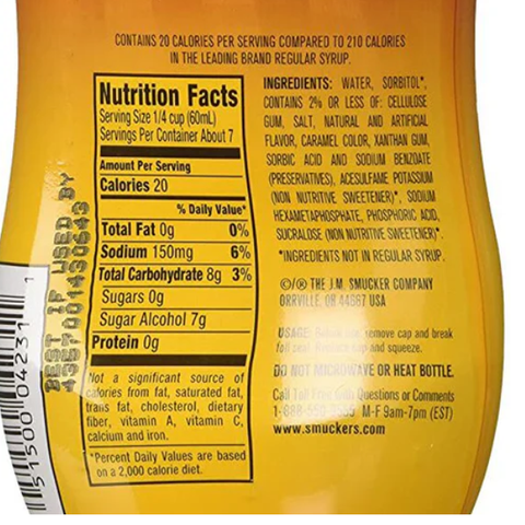 Sugar Free Breakfast Syrup 410ml