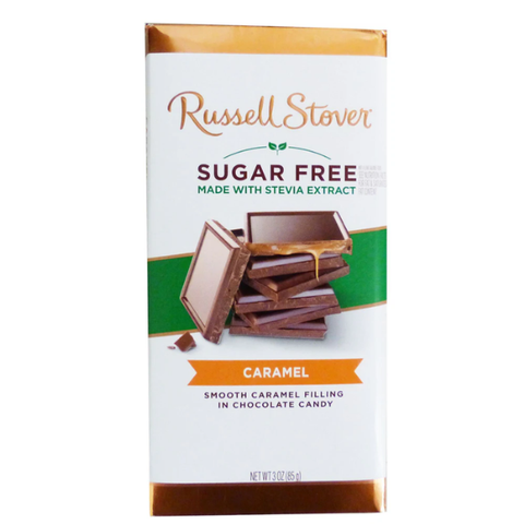 Russell Stover Sugar Free Chocolate Bar - Milk Chocolate Caramel / 85g