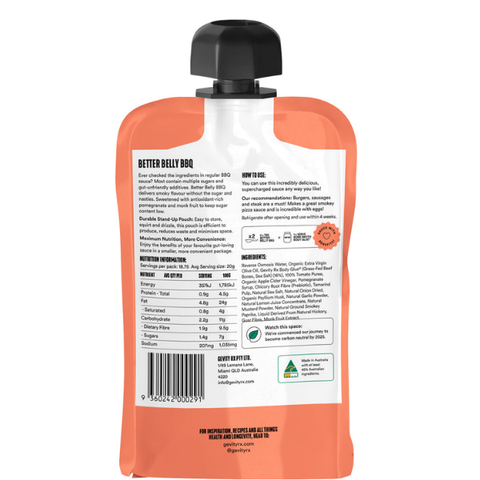 Gevity Bone Broth Sauce Better Belly BBQ 200gm Pouch