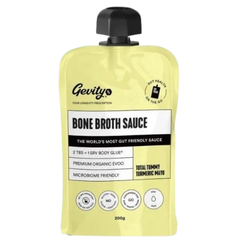 Gevity Bone Broth Sauce Total Tummy Turmeric 200gm Pouch