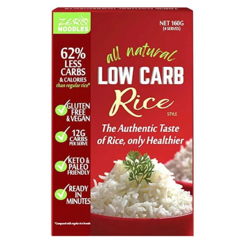 Zero Low Carb Rice Low Carb Rice 160gm – Low Carb Haven