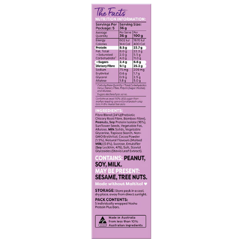 Protein Plus Fibre Pro Bars Choc Malt 5 pack