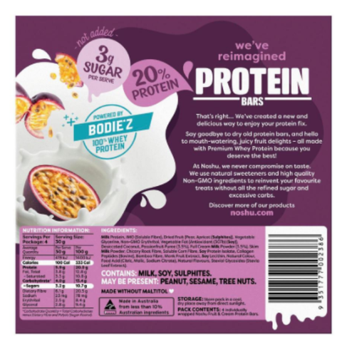 Passionfruit & Cream Protein Bars- 4 pack