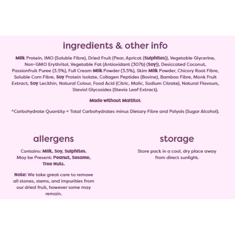 Passionfruit & Cream Protein Bars- 4 pack