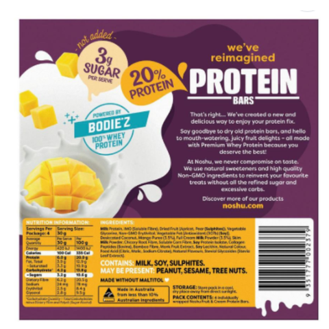 Mango & Cream protein bars - 4 bars