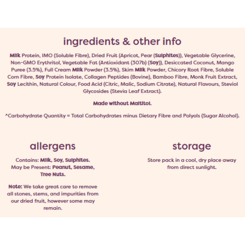 Mango & Cream protein bars - 4 bars