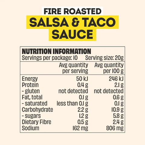 FIRE ROASTED SALSA & TACO SAUCE