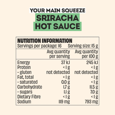 SRIRACHA HOT SAUCE SAUCE