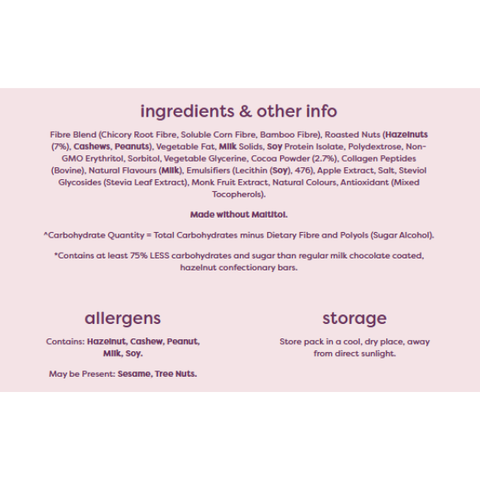 Choc Hazelnut Indulgence Bars x5 bars