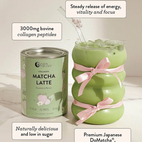 Collagen Strawberry Matcha Latte