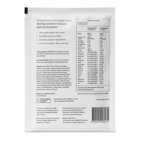 Women's Slim Down Shake- Creamy Vanilla 15 sachets