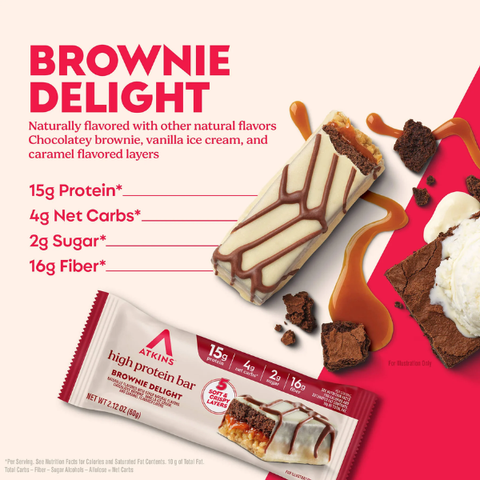 Brownie Delight Layered High Protein x4 bars per pack