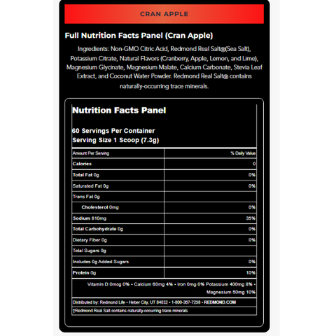 Re-Lyte® Hydration Electrolyte Powder / Cran Apple 60 Serve